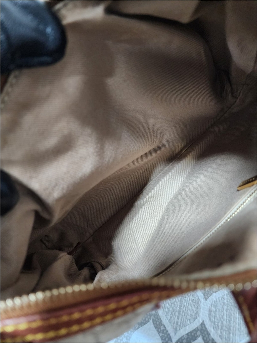 Celine Vintage Macadam Hobo Shoulder Bag Beige/Brown - Picture 15 of 15